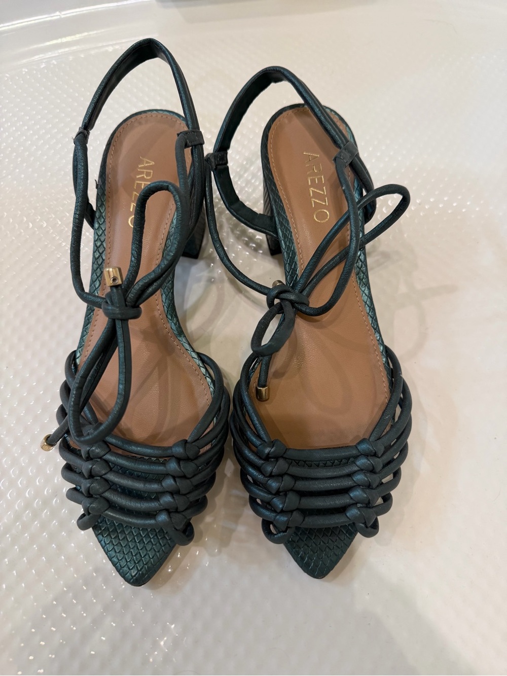 Green Slingback Heels